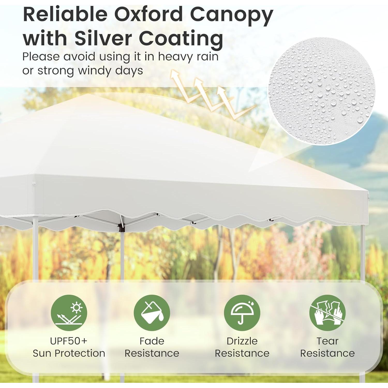 Carpa Plegable Goplus 3x3m UPF50+ con Bolsa y Accesorios