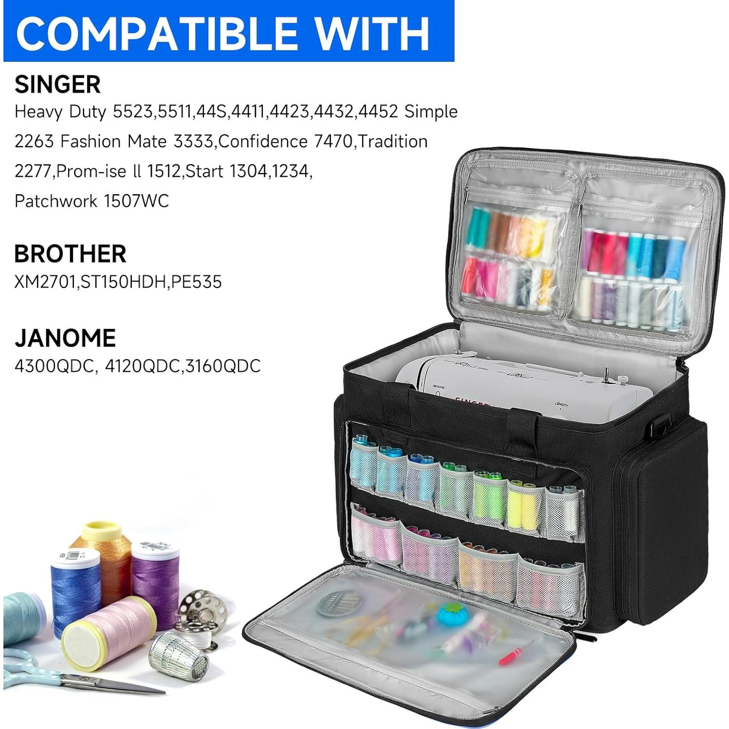 Funda de Transporte para Máquina de Coser Singer/Janome 44.5x24.1x31.7cm