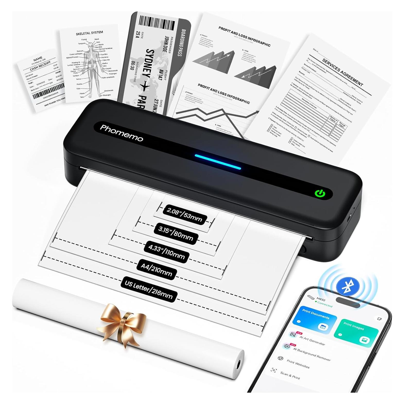 Impresora Térmica Portátil Phomemo M832 Inalámbrica 300DPI