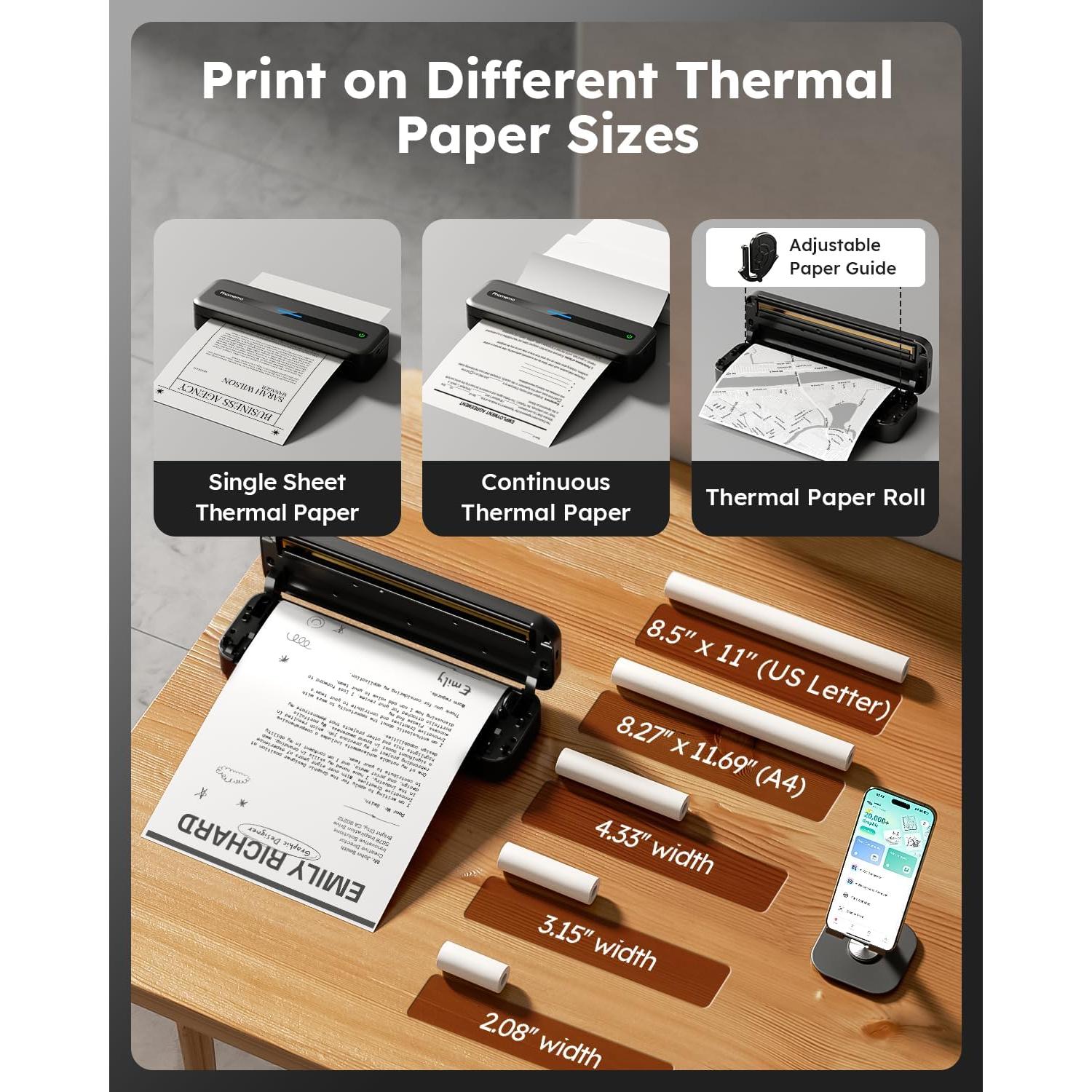 Impresora Térmica Portátil Phomemo M832 Inalámbrica 300DPI