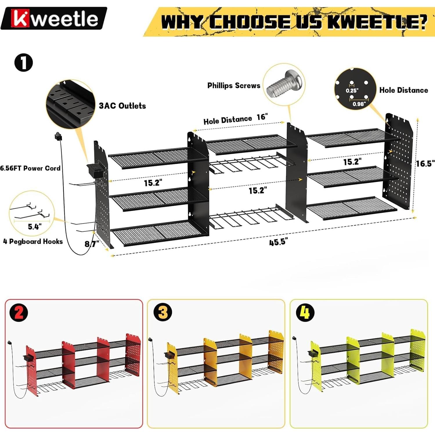 Organizador de Herramientas Eléctricas Kweetle 3 Niveles 115.57 cm