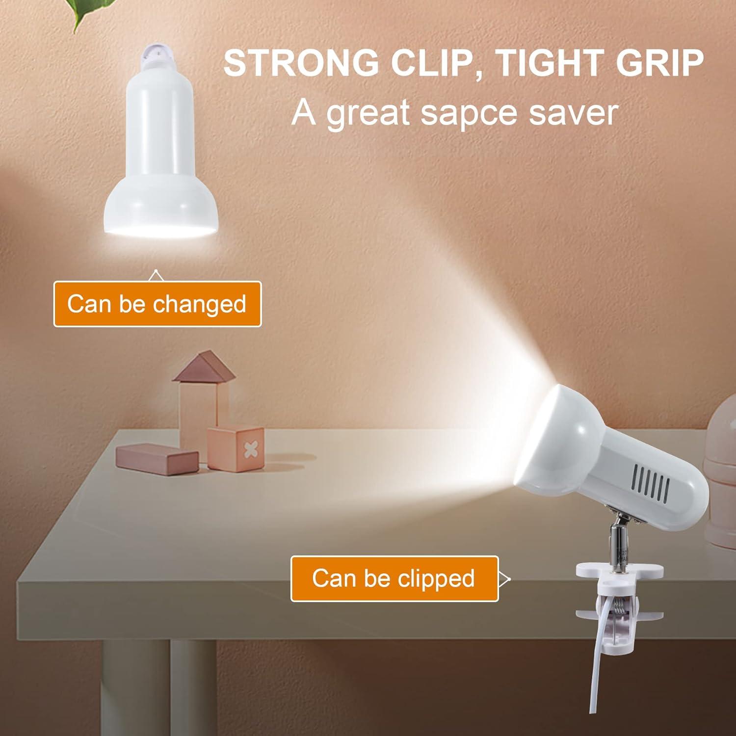 Lámpara de Clip LED RONG&LAN SUN-86 Ajustable 360° Negra