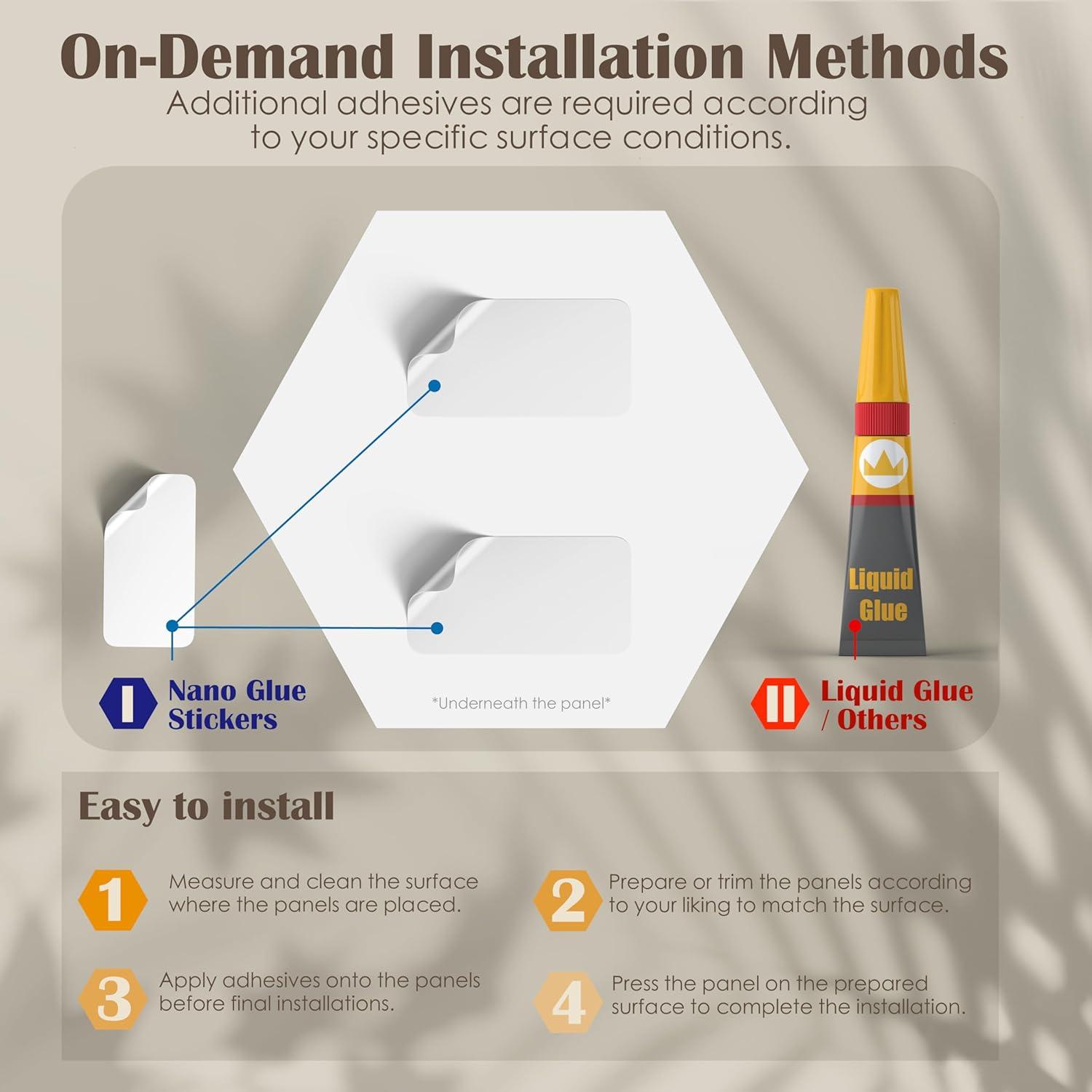 Paquete de 12 Paneles Acústicos Hexagonales 35.56cm - Aislantes de Sonido