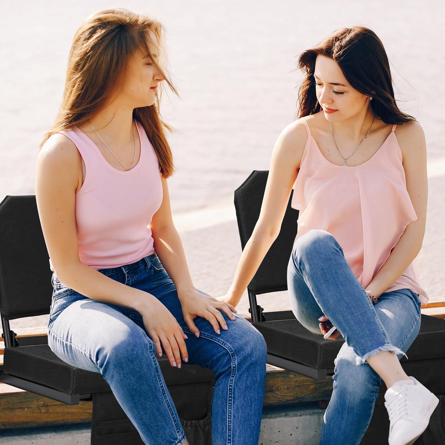 Asiento de Estadio Dragosum Plegable con Respaldo Ajustable