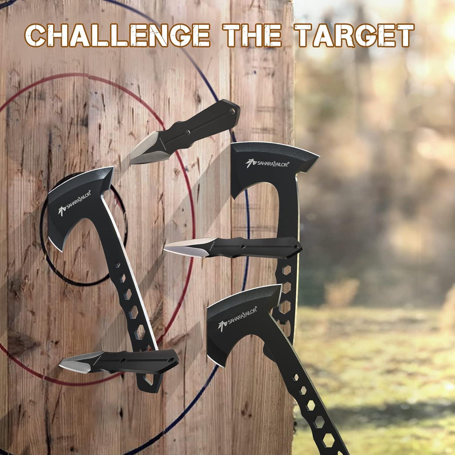 Hachas de Lanzamiento Sahara Sailor, 3 Hachas 25.4 cm con Funda