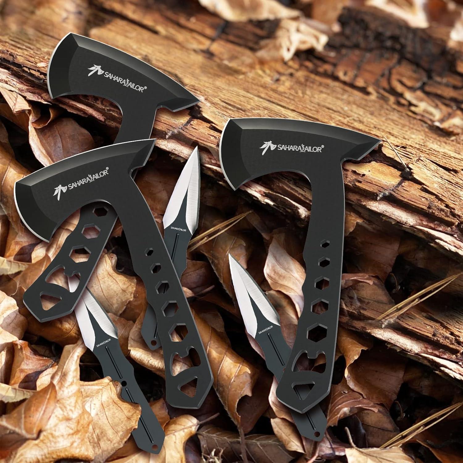 Hachas de Lanzamiento Sahara Sailor, 3 Hachas 25.4 cm con Funda