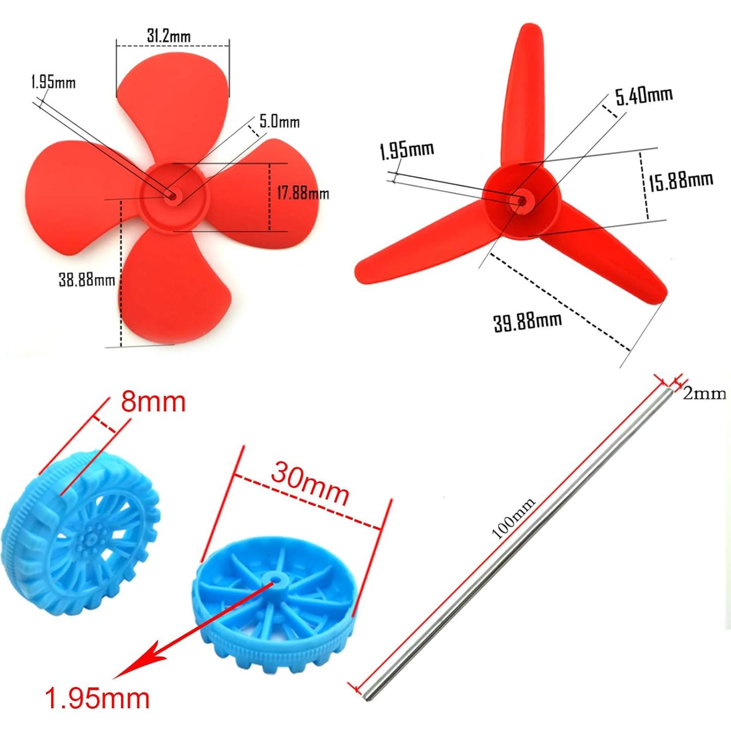 Kit de 18 Motores Eléctricos 3V-12V EUDAX para Proyectos DIY