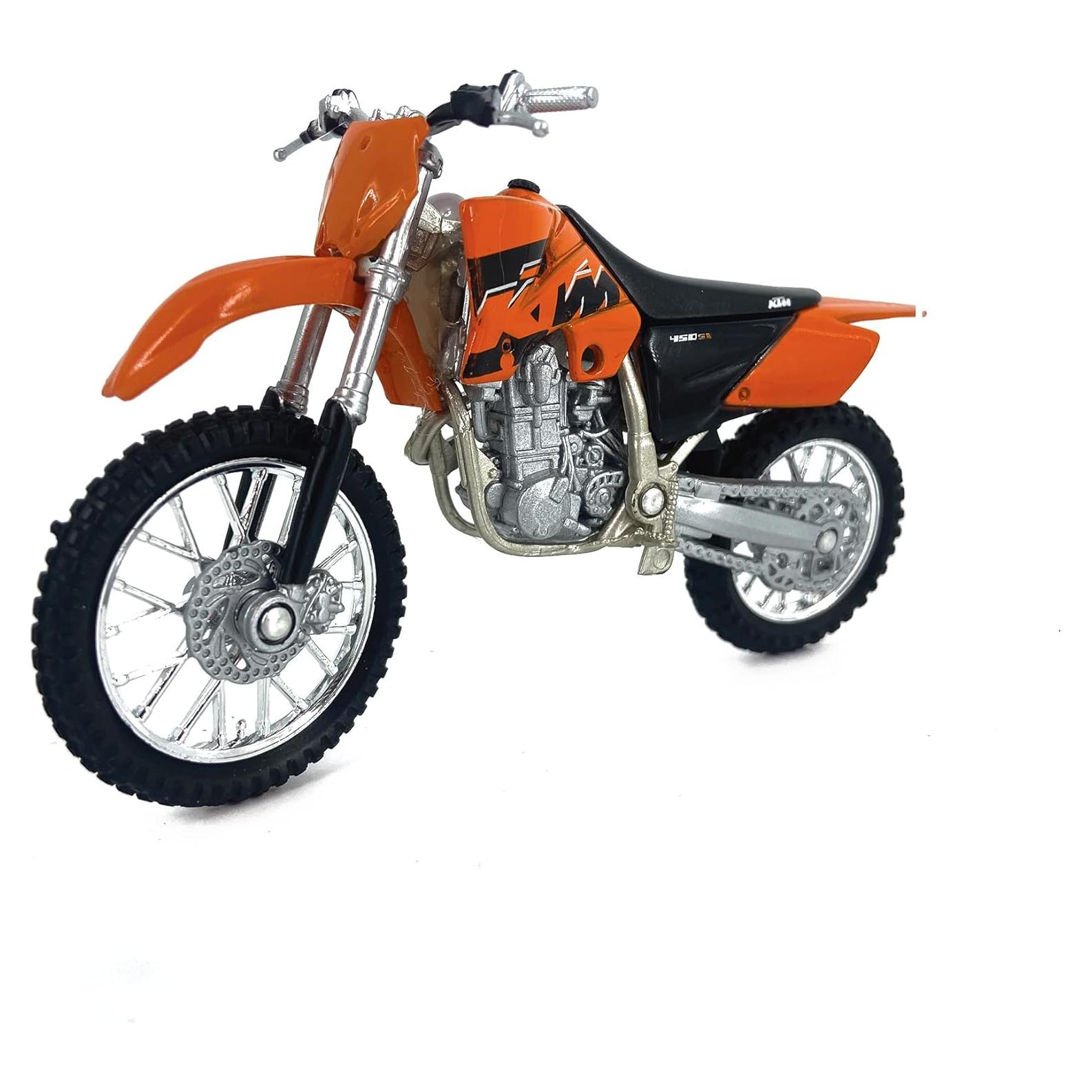 Motocicleta Die Cast Welly KTM 450 SX Naranja 1:18