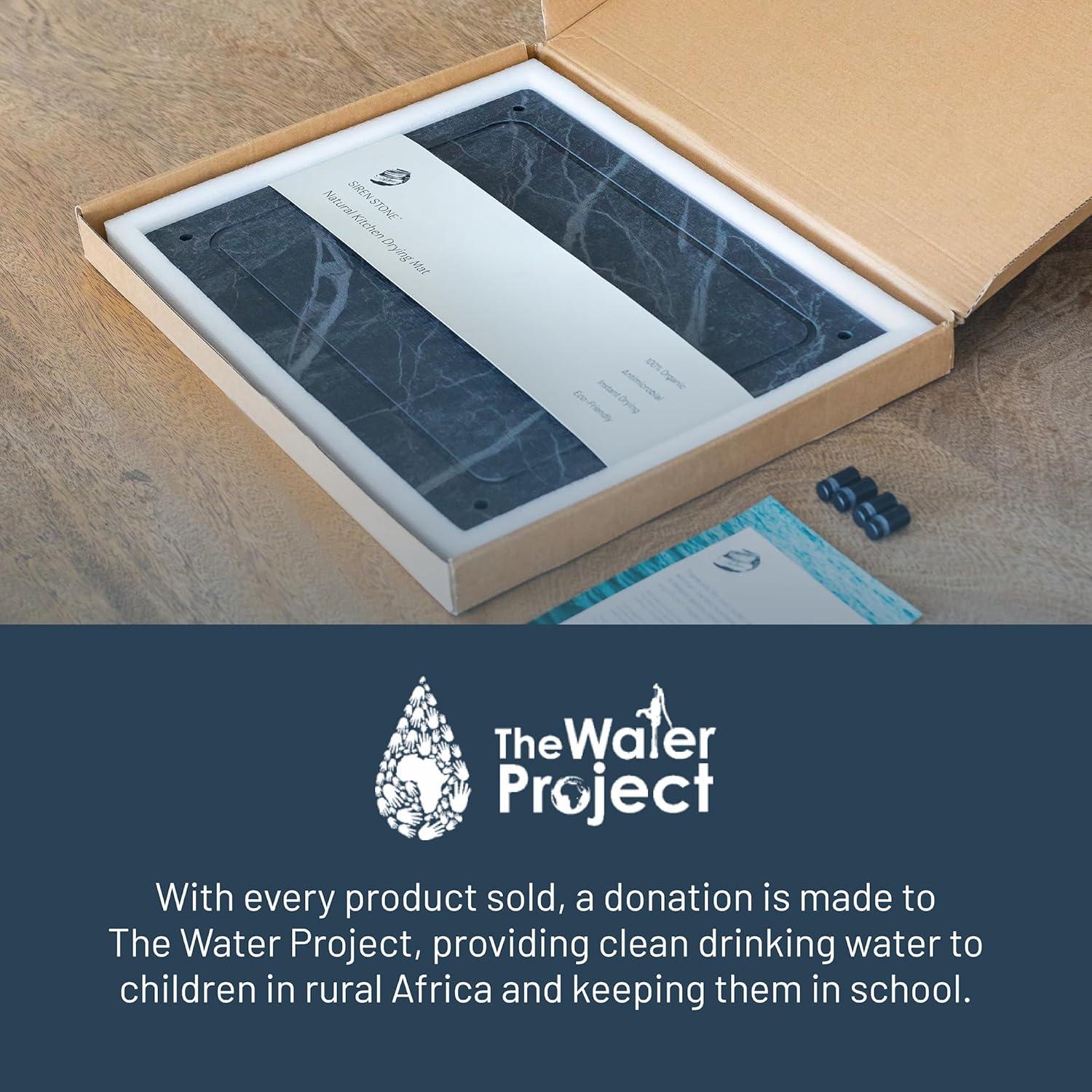 Alfombrilla de Secado de Piedra Natural Siren Stone 48x38cm