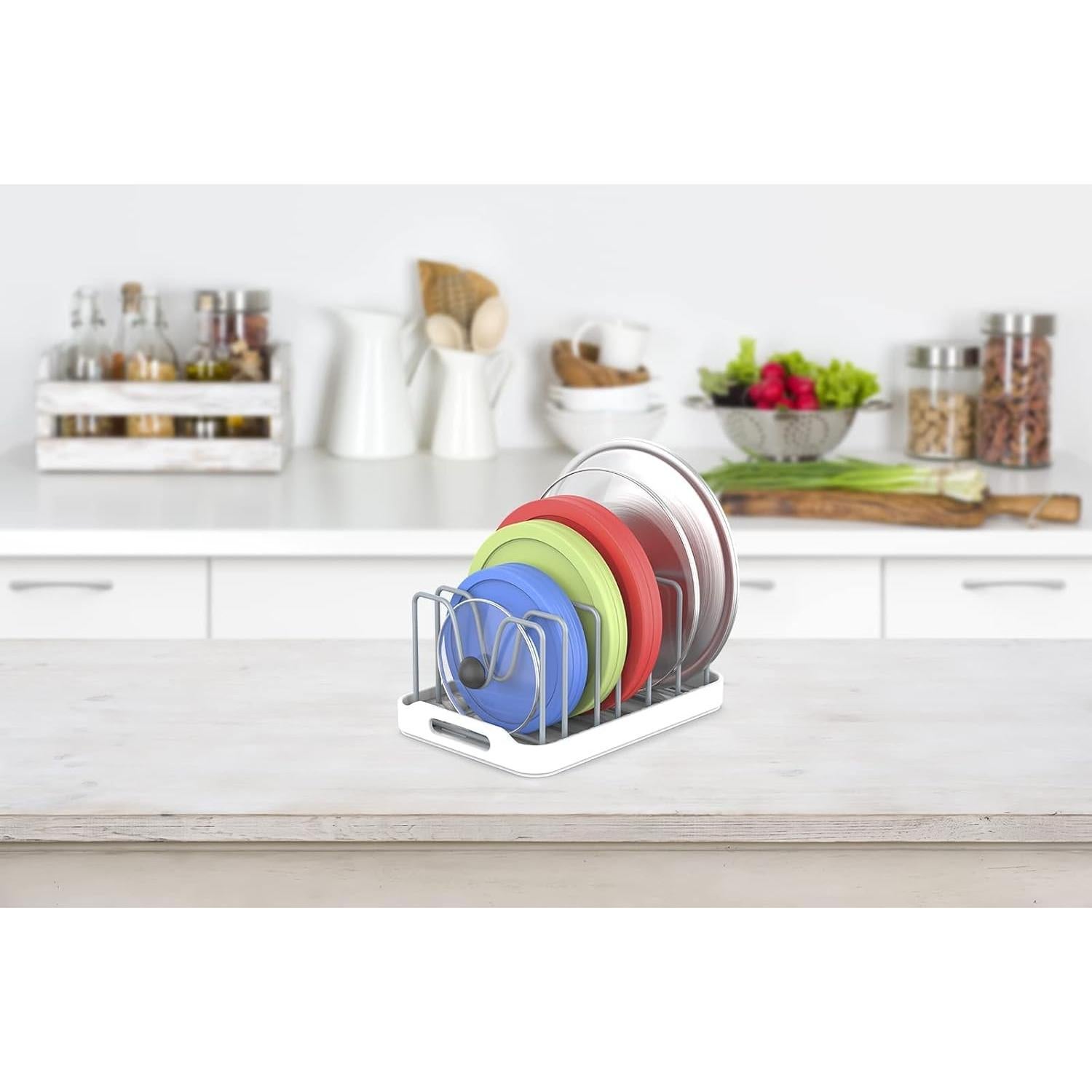 Organizador de Tapas de Olla EVERIE Ajustable 26.9x19.1 cm