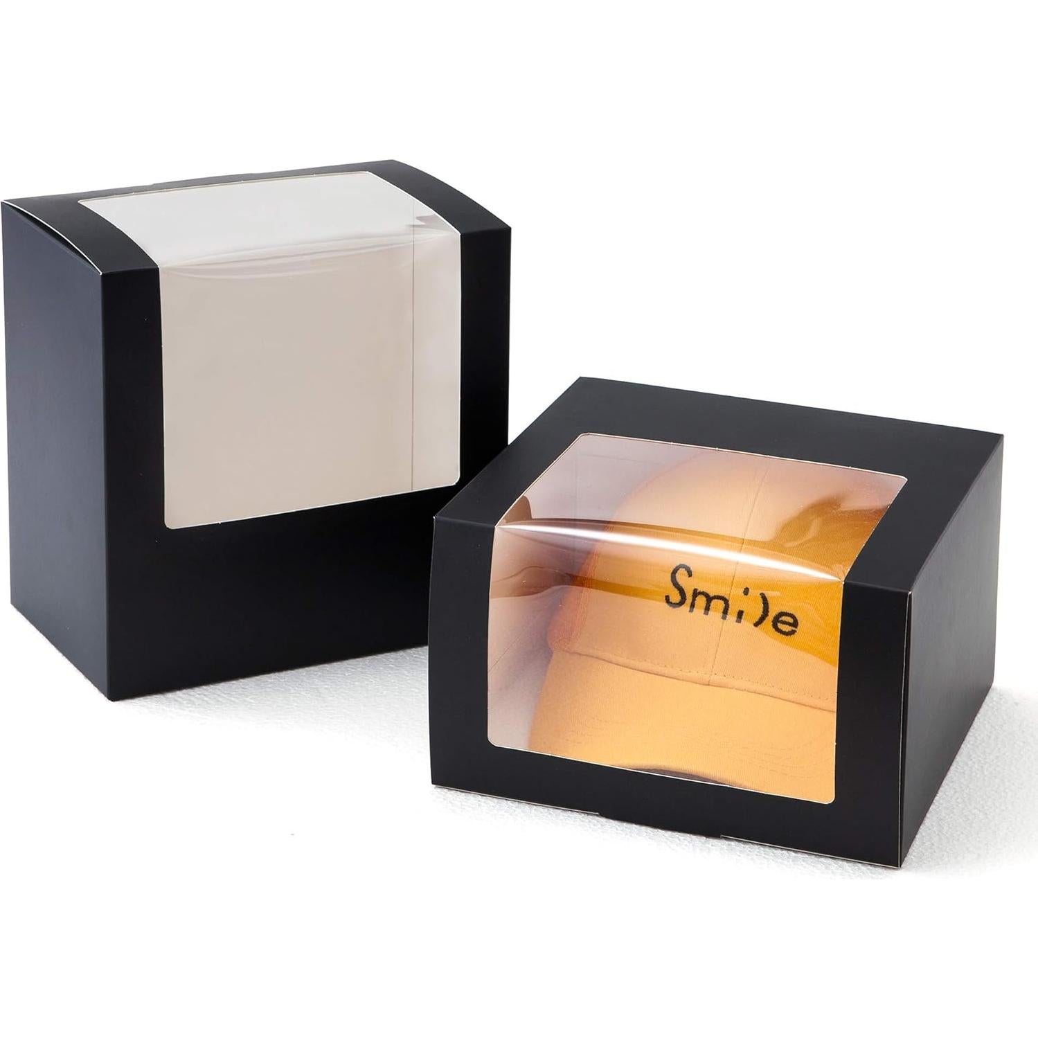 Cajas de Regalo Negras LADYBRO para Gorras - Paquete de 10