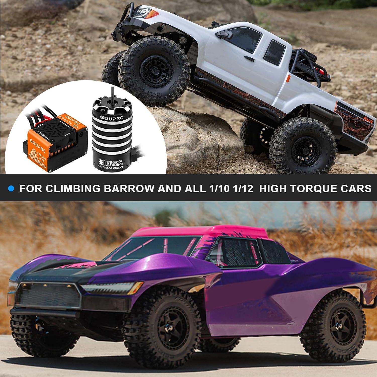 Motor sin escobillas GOUPRC BL3655 3800KV ESC 60A para RC