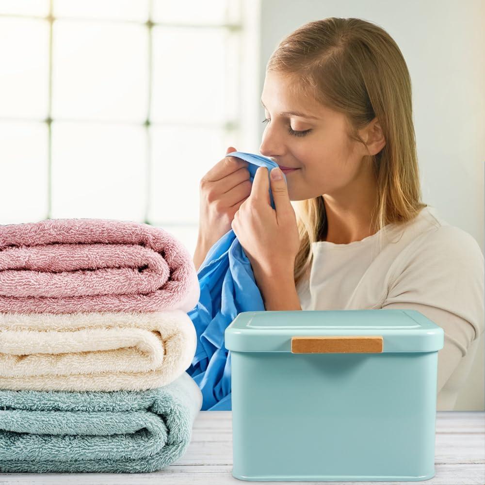 Contenedor de Pods de Lavandería Picowe Verde con Tapa de Madera