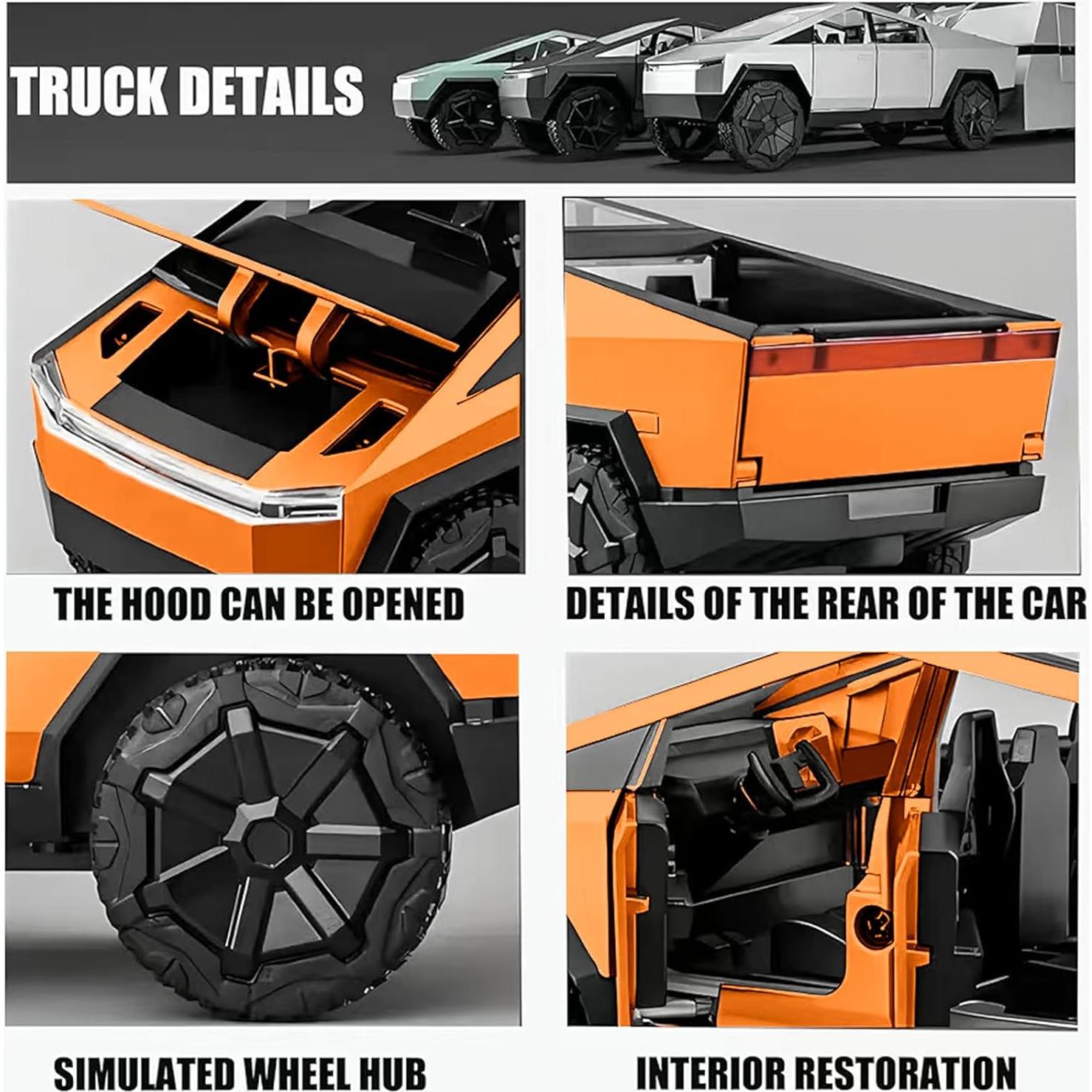 Camión Cyber Truck Simblong 1:32 con Sonido y Luz