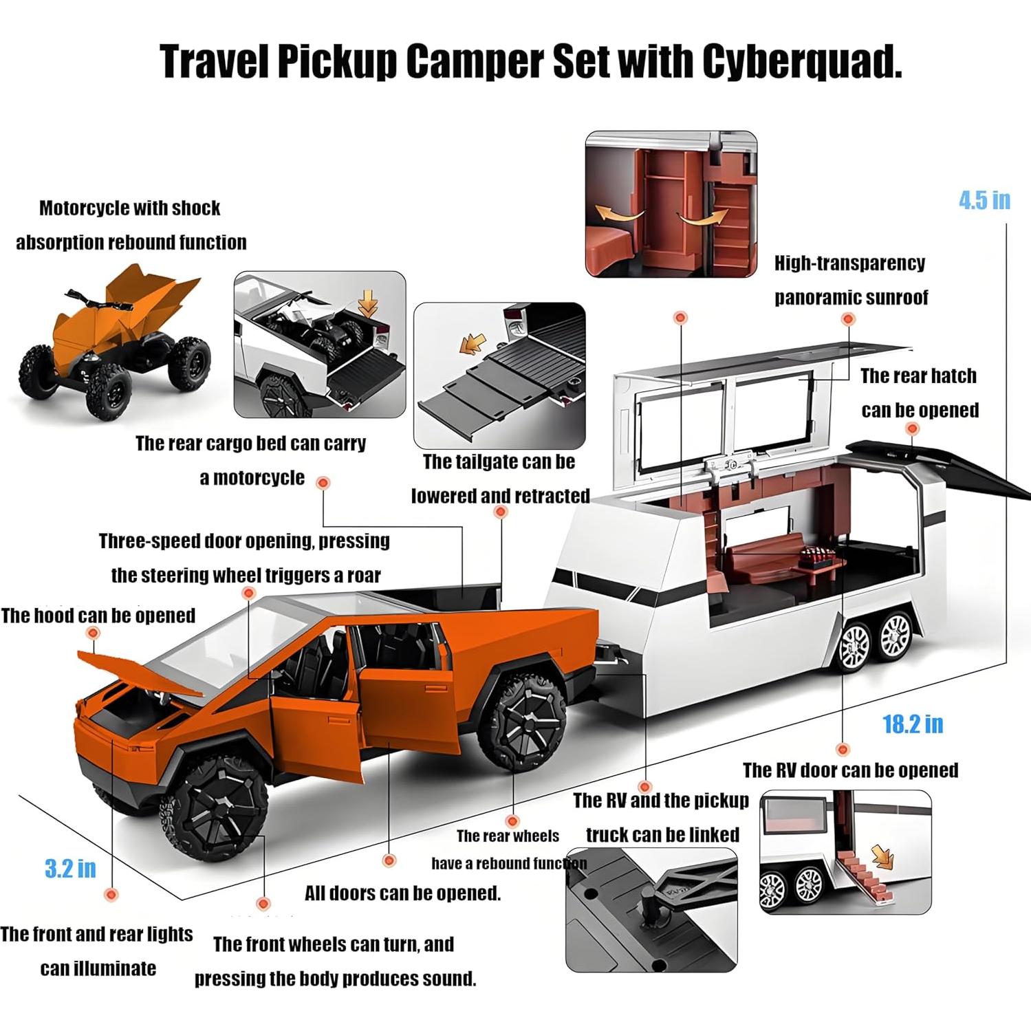 Camión Cyber Truck Simblong 1:32 con Sonido y Luz