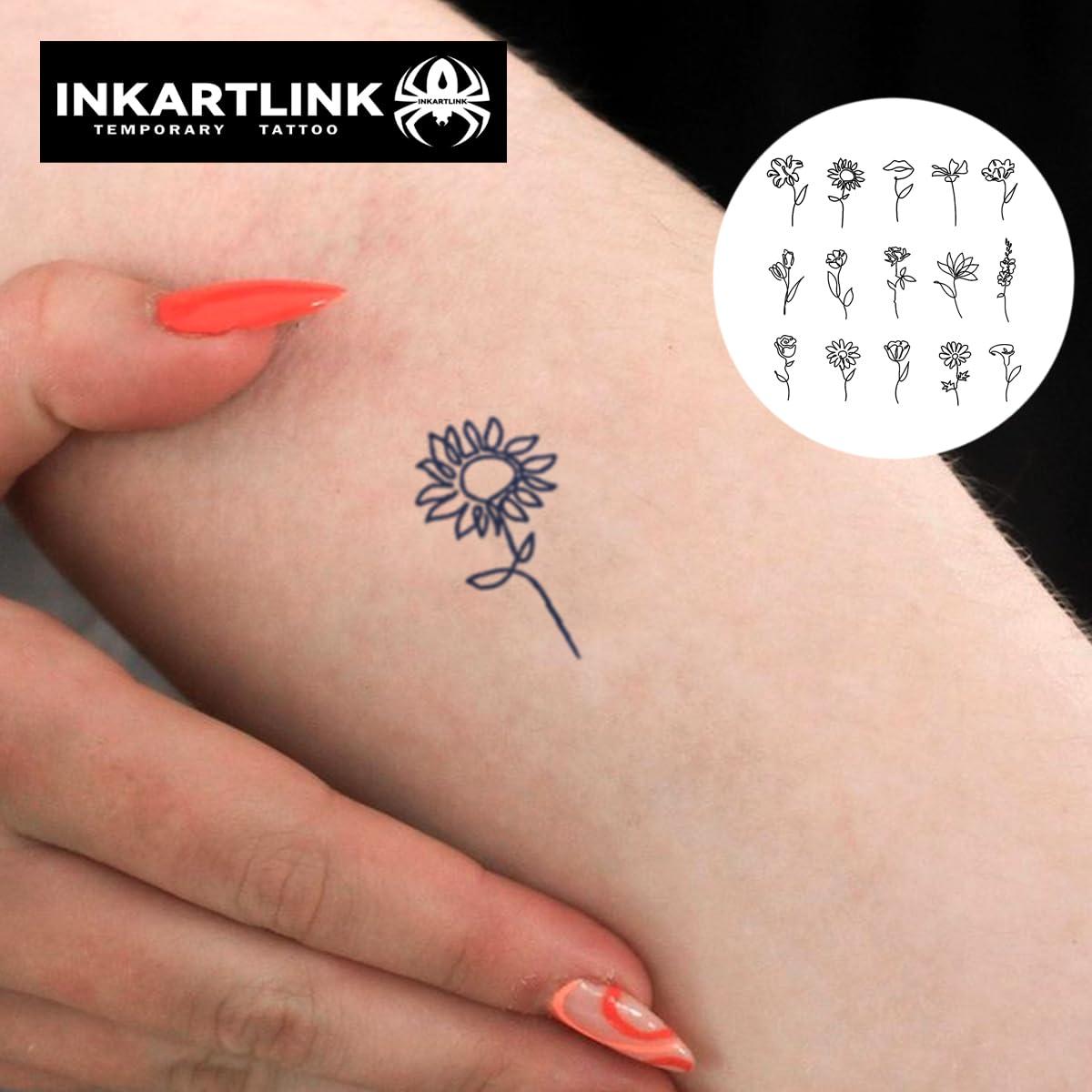 Tatuaje Semipermanente INKARTLINK Flor 5.08x7.62 cm