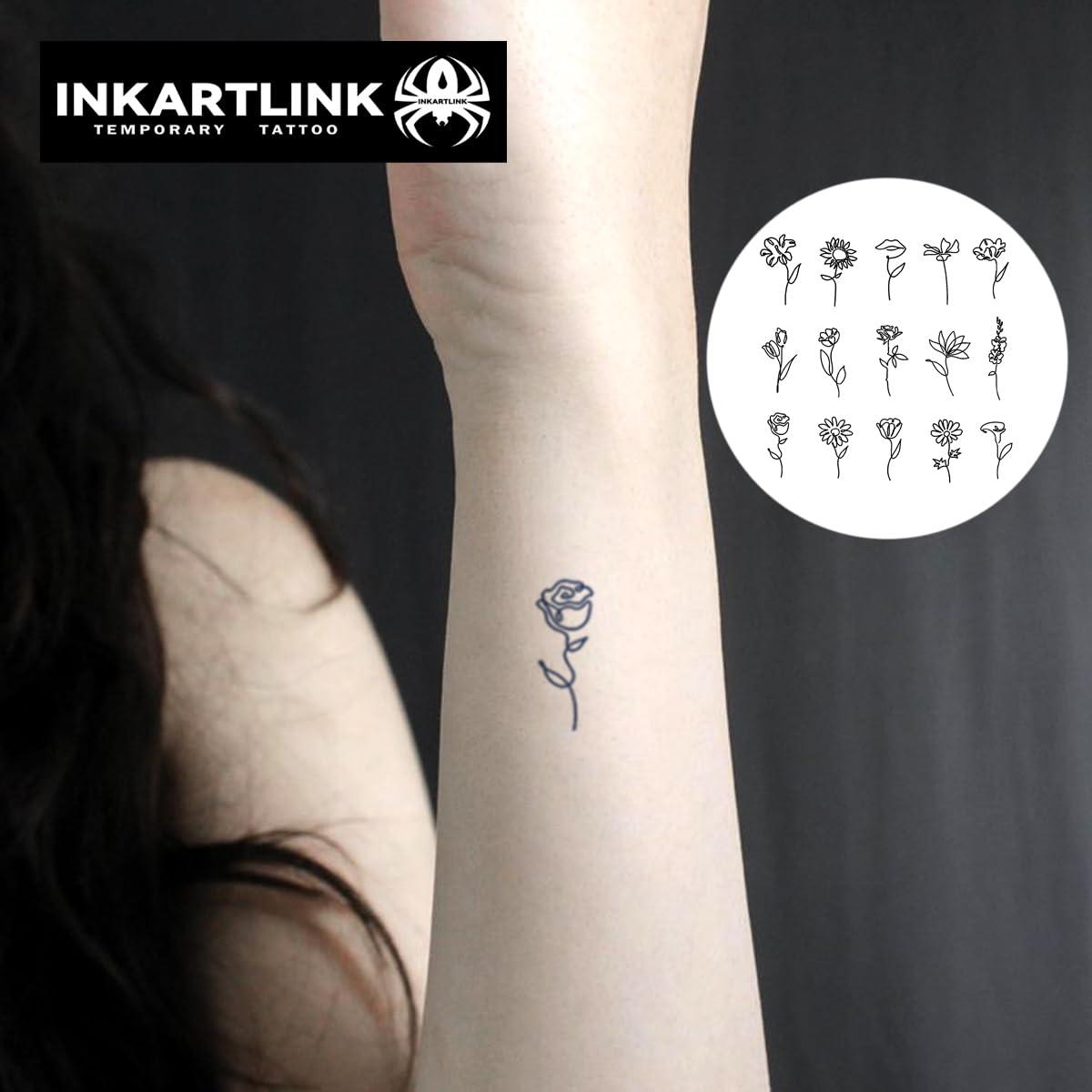 Tatuaje Semipermanente INKARTLINK Flor 5.08x7.62 cm