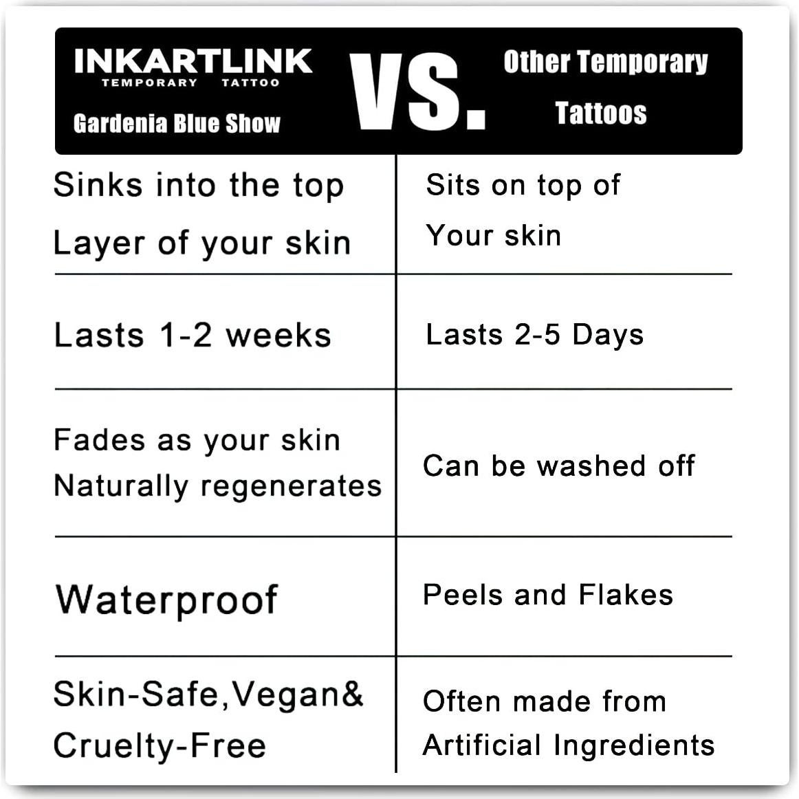 Tatuaje Semipermanente INKARTLINK Flor 5.08x7.62 cm