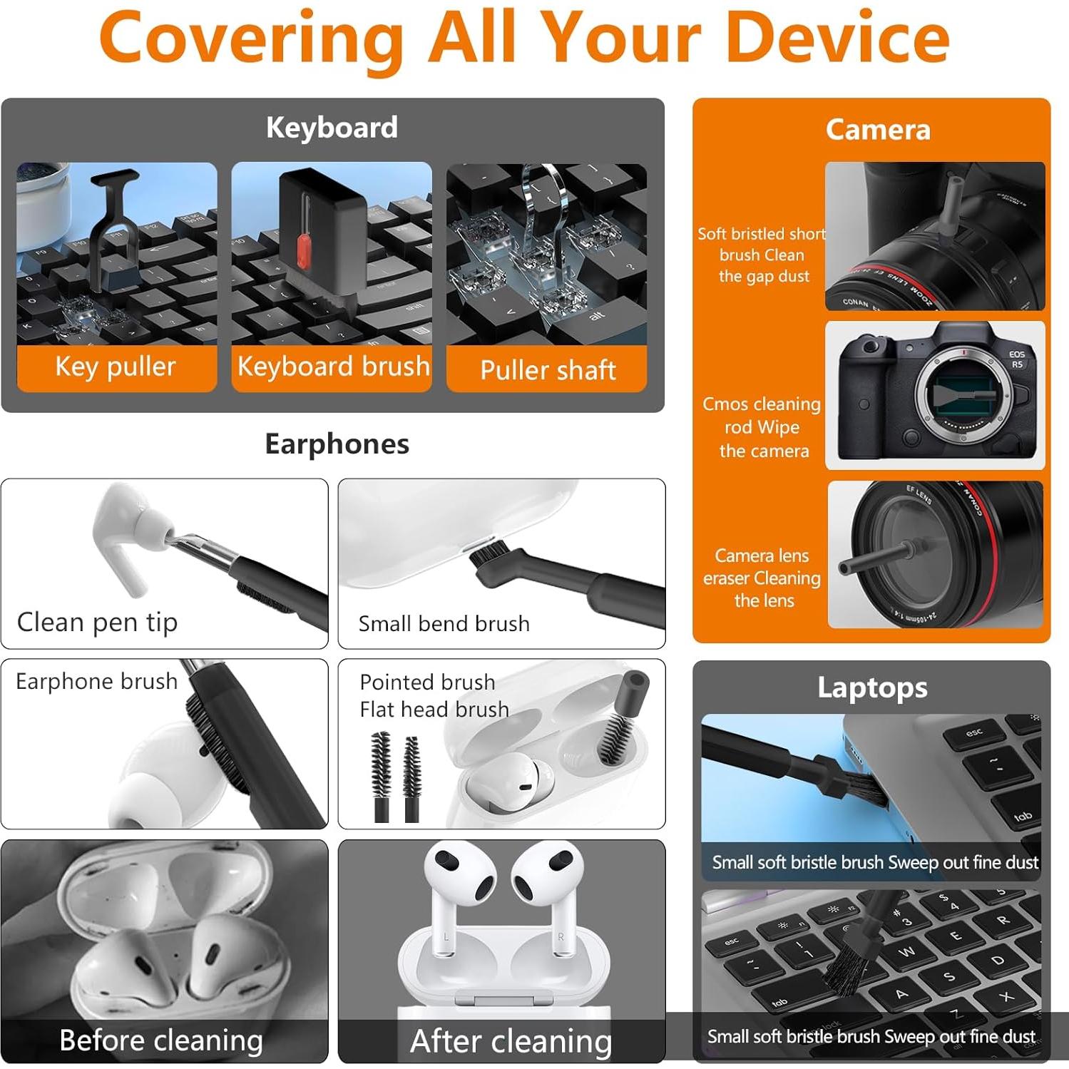 Kit de limpieza 32 en 1 GintaXen para dispositivos móviles