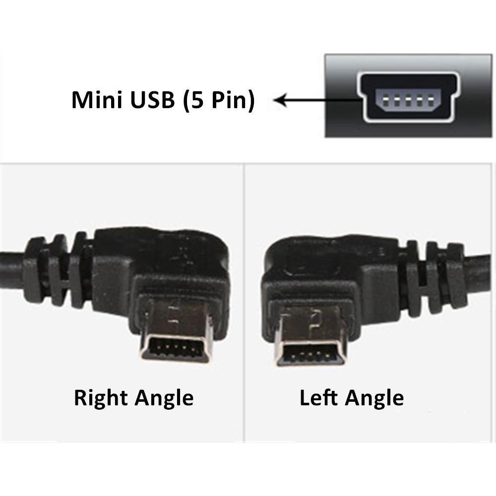 Cable USB A a Mini B 3M LARRITS 90 Grados para Carga y Datos