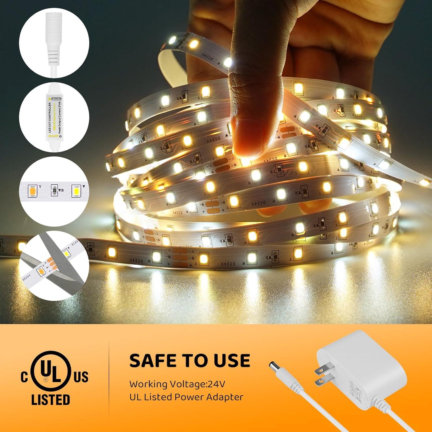 Tira LED regulable 15m FuZhou 900 LEDs 2700K-6500K con control remoto