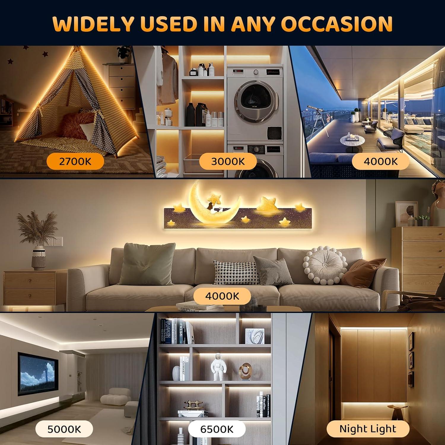 Tira LED regulable 15m FuZhou 900 LEDs 2700K-6500K con control remoto