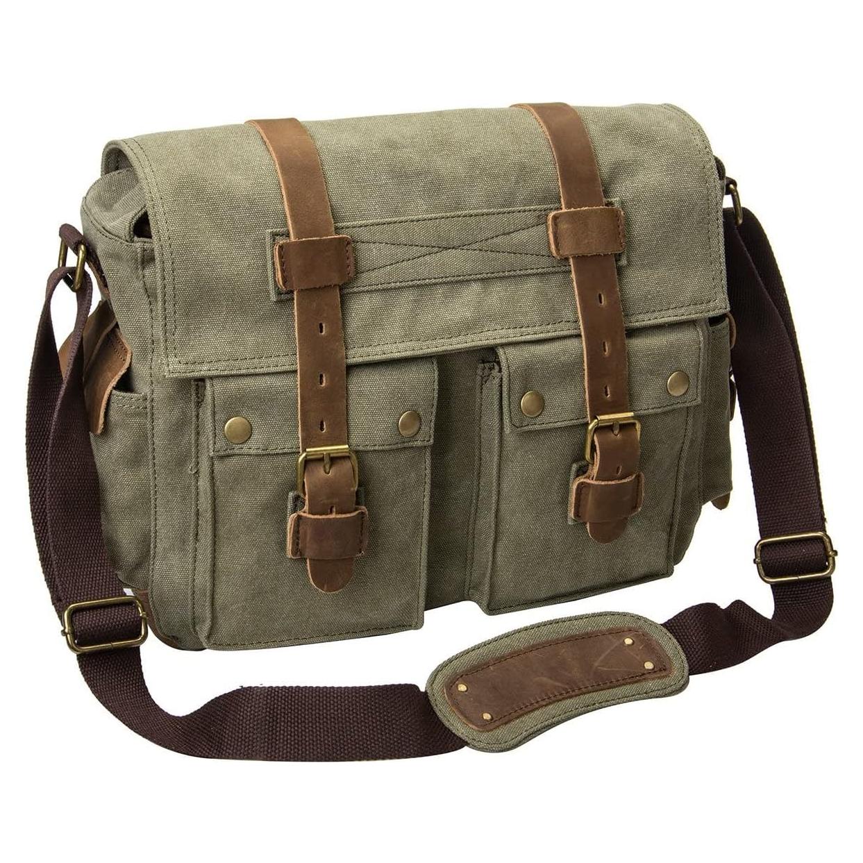 Bolsa de Mensajero para Cámara DSLR P-chaos6039 Verde Ejercito