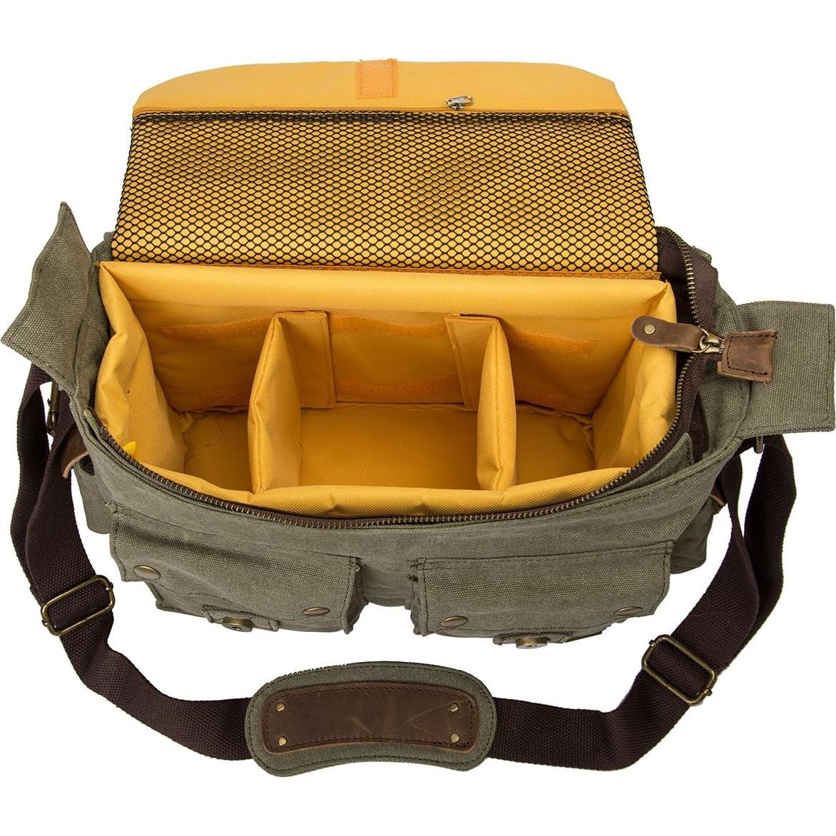 Bolsa de Mensajero para Cámara DSLR P-chaos6039 Verde Ejercito