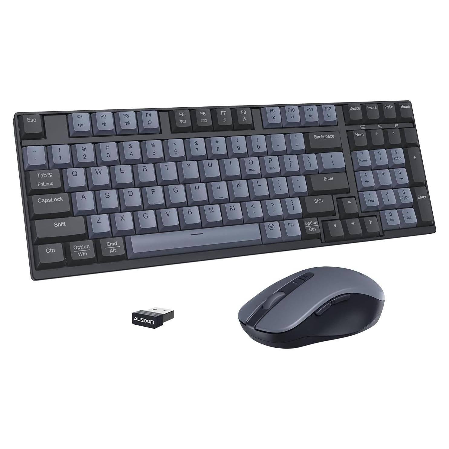 Combo Teclado y Ratón Inalámbrico AUSDOM S5 Pro - 98 Teclas