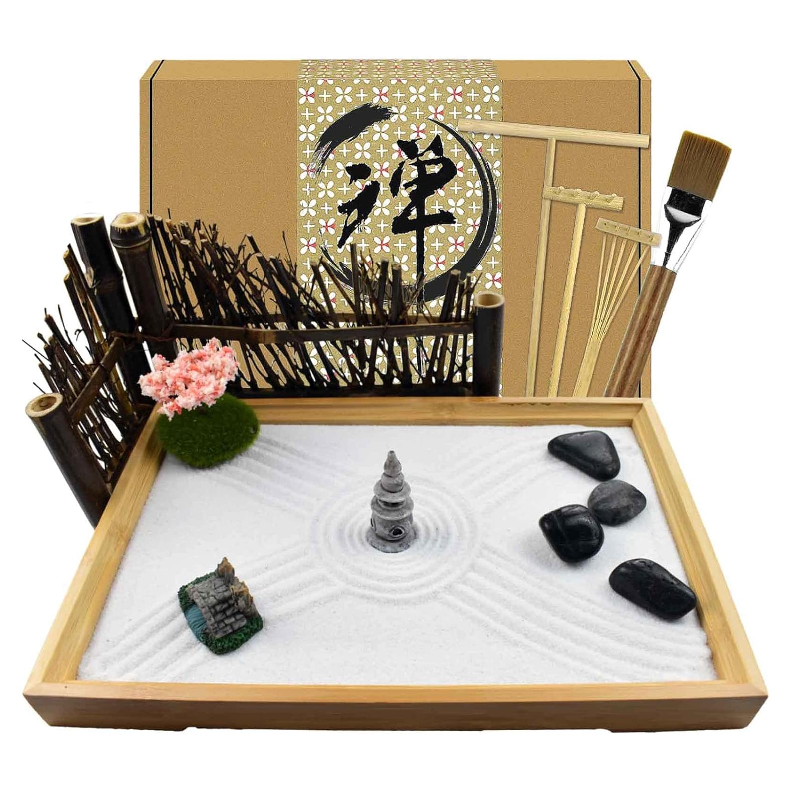 Jardín Zen Japonés Artcome para Escritorio con Accesorios