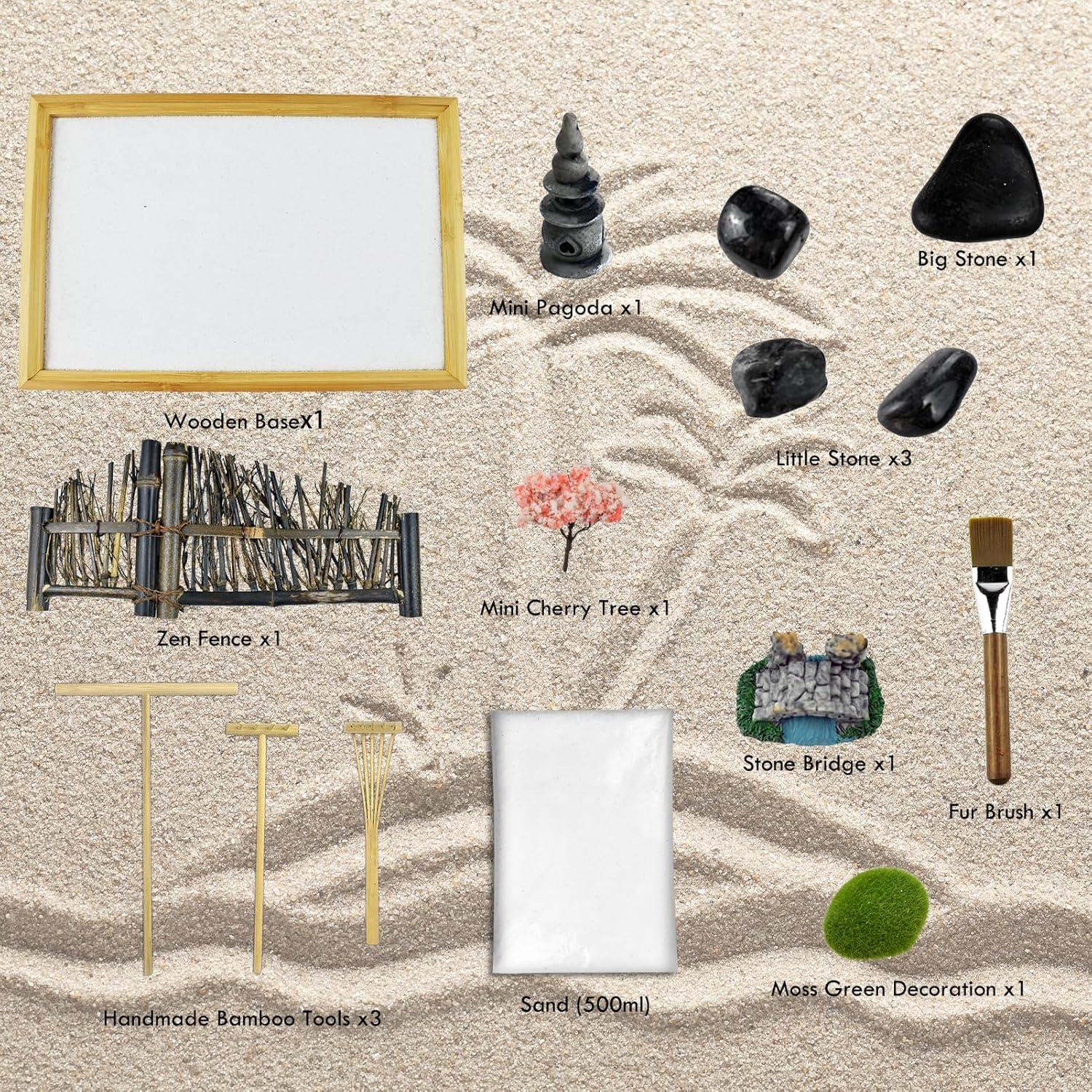 Jardín Zen Japonés Artcome para Escritorio con Accesorios