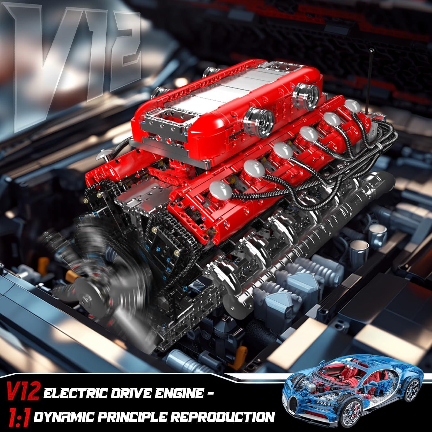 Kit Motor V12 Mould King 3472 Piezas para Adultos