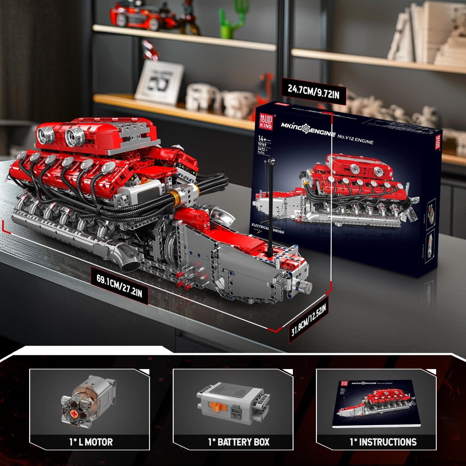 Kit Motor V12 Mould King 3472 Piezas para Adultos
