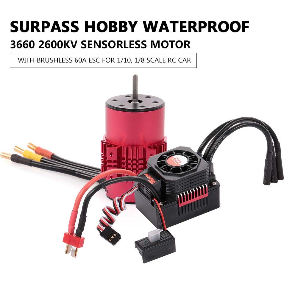 Motor Sin Escobillas GoolRC Surpass Hobby 3660 2600KV + ESC 60A