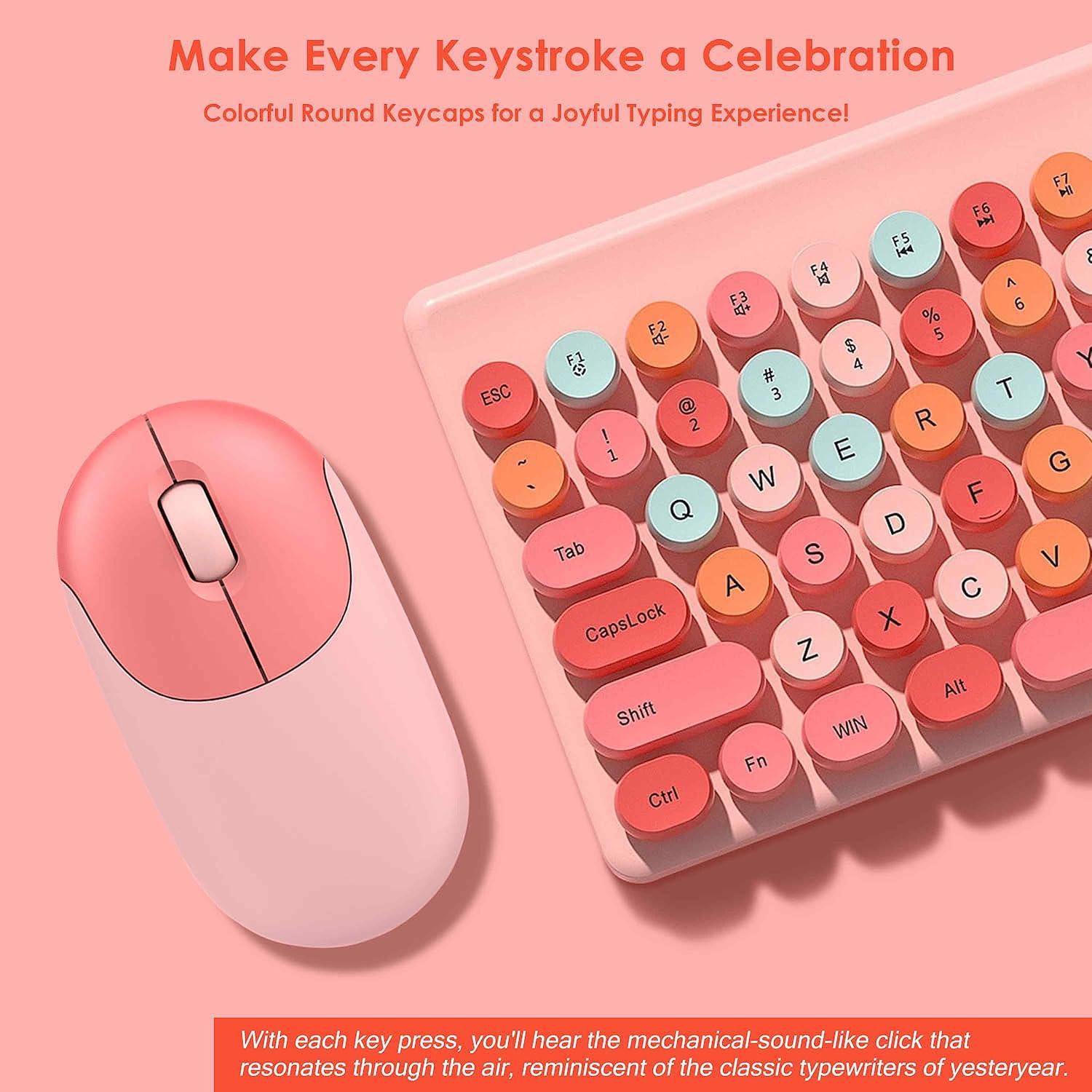 Combo Teclado y Ratón Inalámbricos Shaanxi Rojo-C