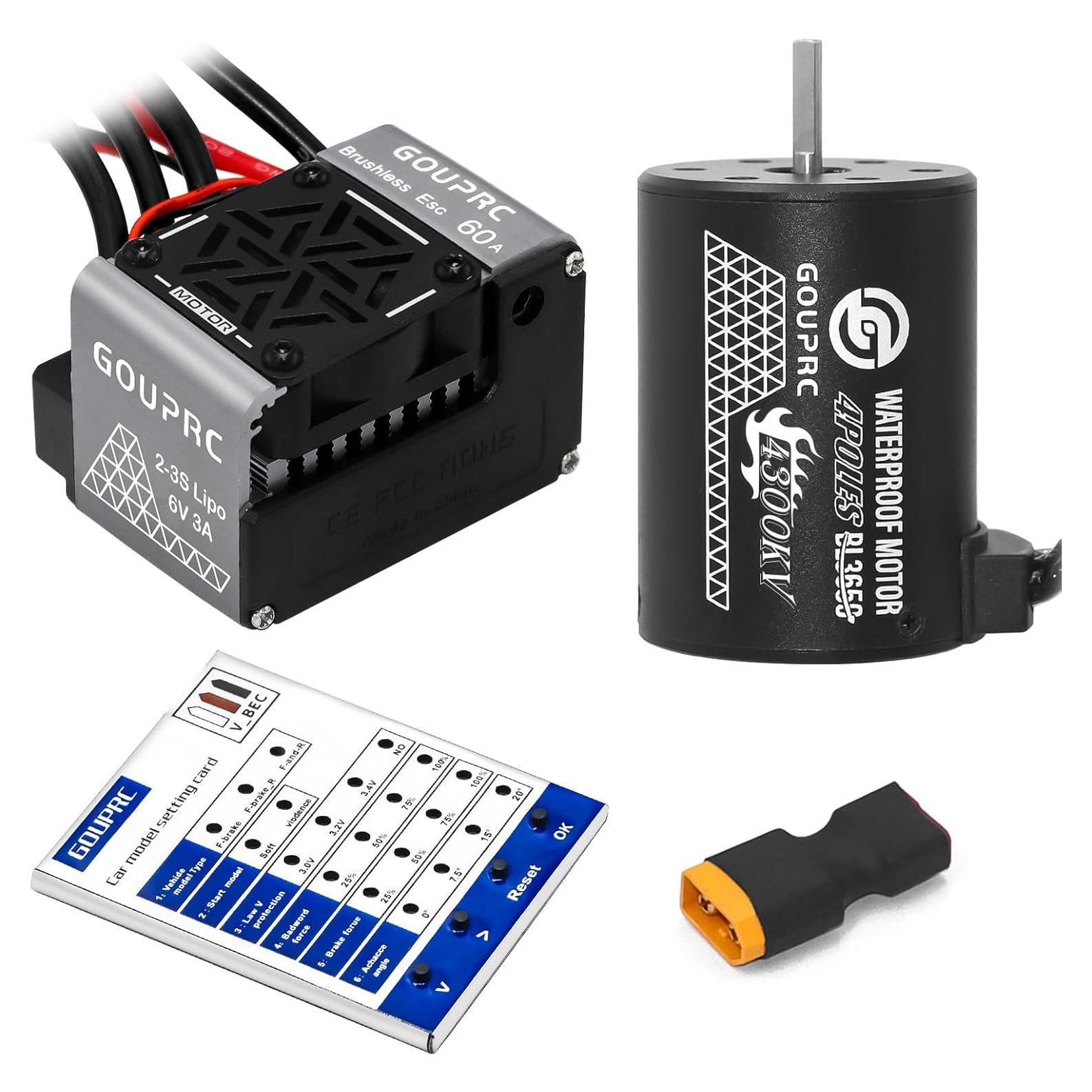 Motor Sin Escobillas GOUPRC 4300KV 60A Combo para RC