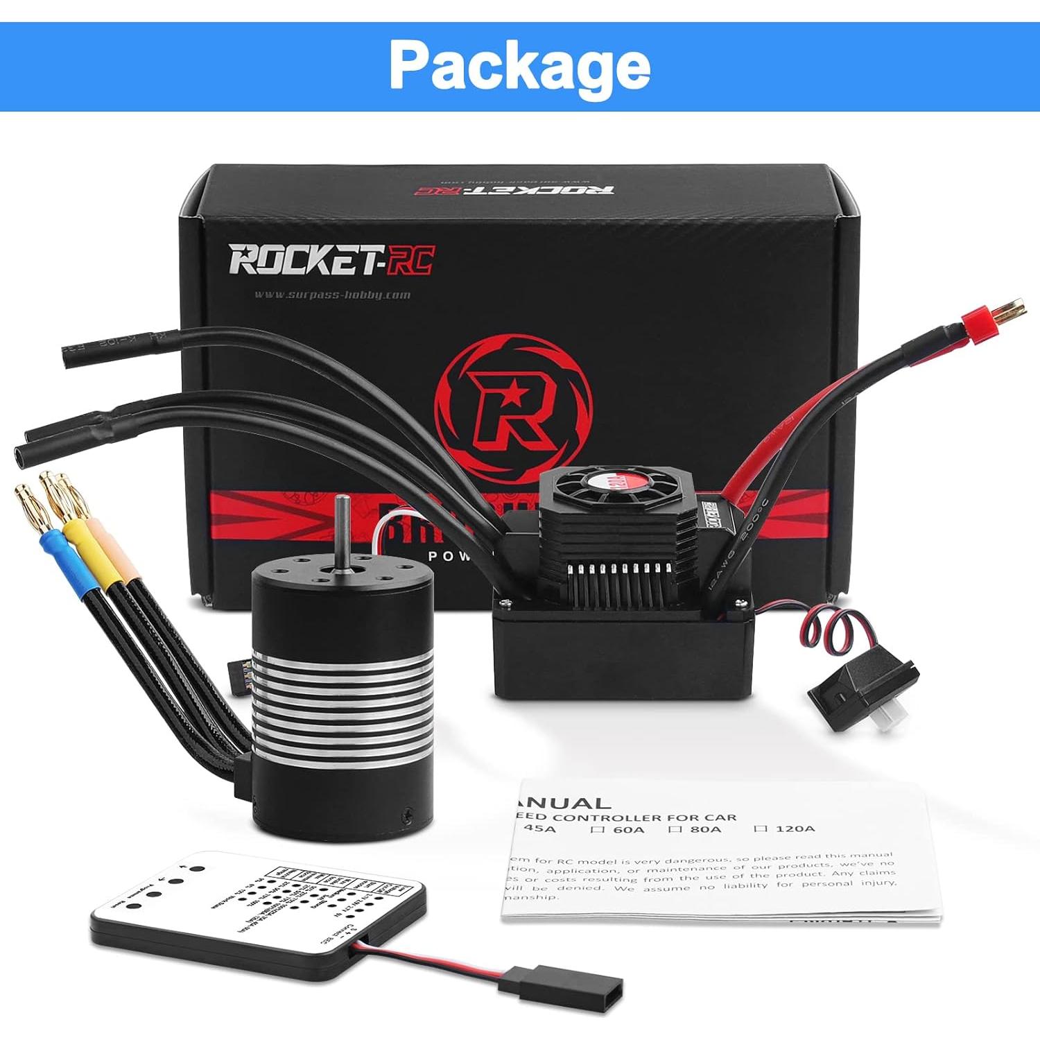 Motor Brushless 3650 5900KV + ESC 120A para Coche RC