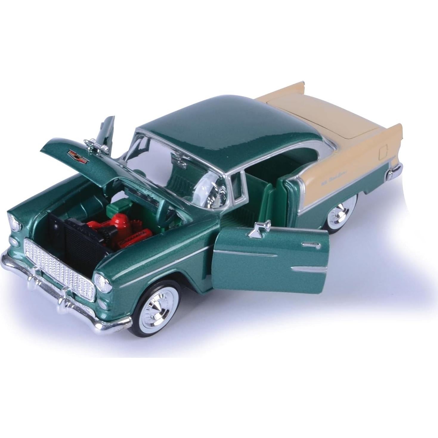 Coche de Juguete Chevy Bel Air 1955 Verde - Motor Max 1/24
