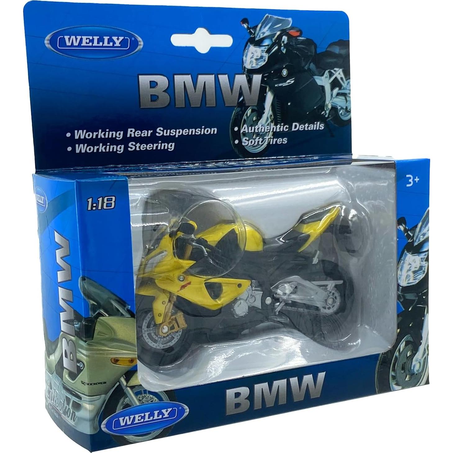Motocicleta Die Cast Welly Amarilla S1000RR 1:18
