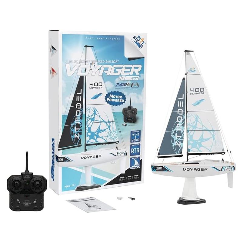 Velero a Control Remoto ZT Model Voyager 400 Azul 66 cm