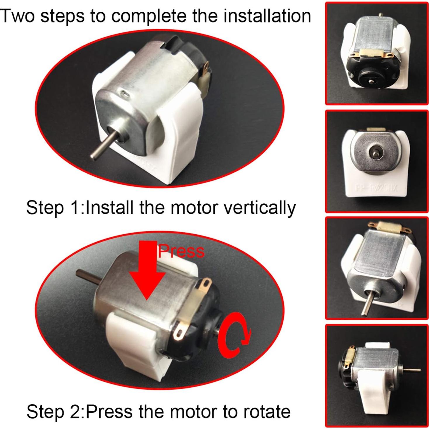 Motor Eléctrico EUDAX 15 Pcs DC 3V 24000 RPM con Soporte
