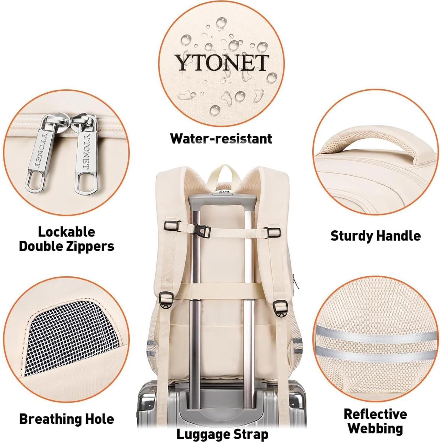 Mochila de gimnasio Ytonet unisex 15.6" compartimento zapatos