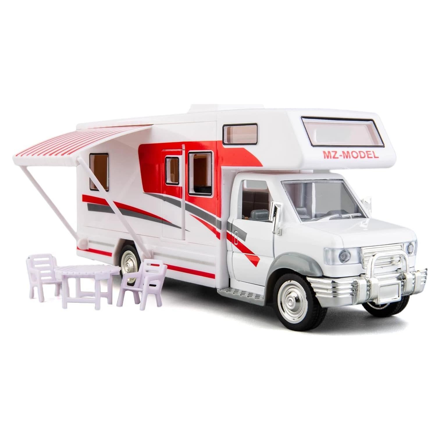 Coche Motorhome de Lujo BDTCTK Escala 1:28 DIY Rojo