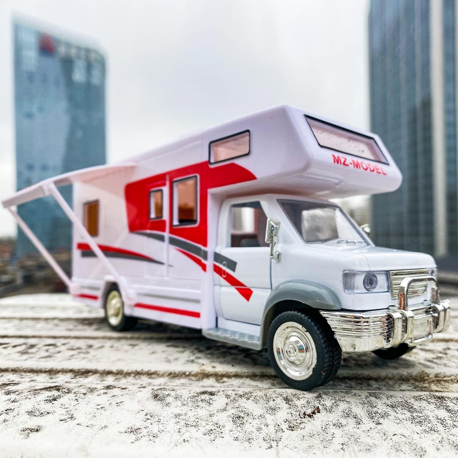Coche Motorhome de Lujo BDTCTK Escala 1:28 DIY Rojo