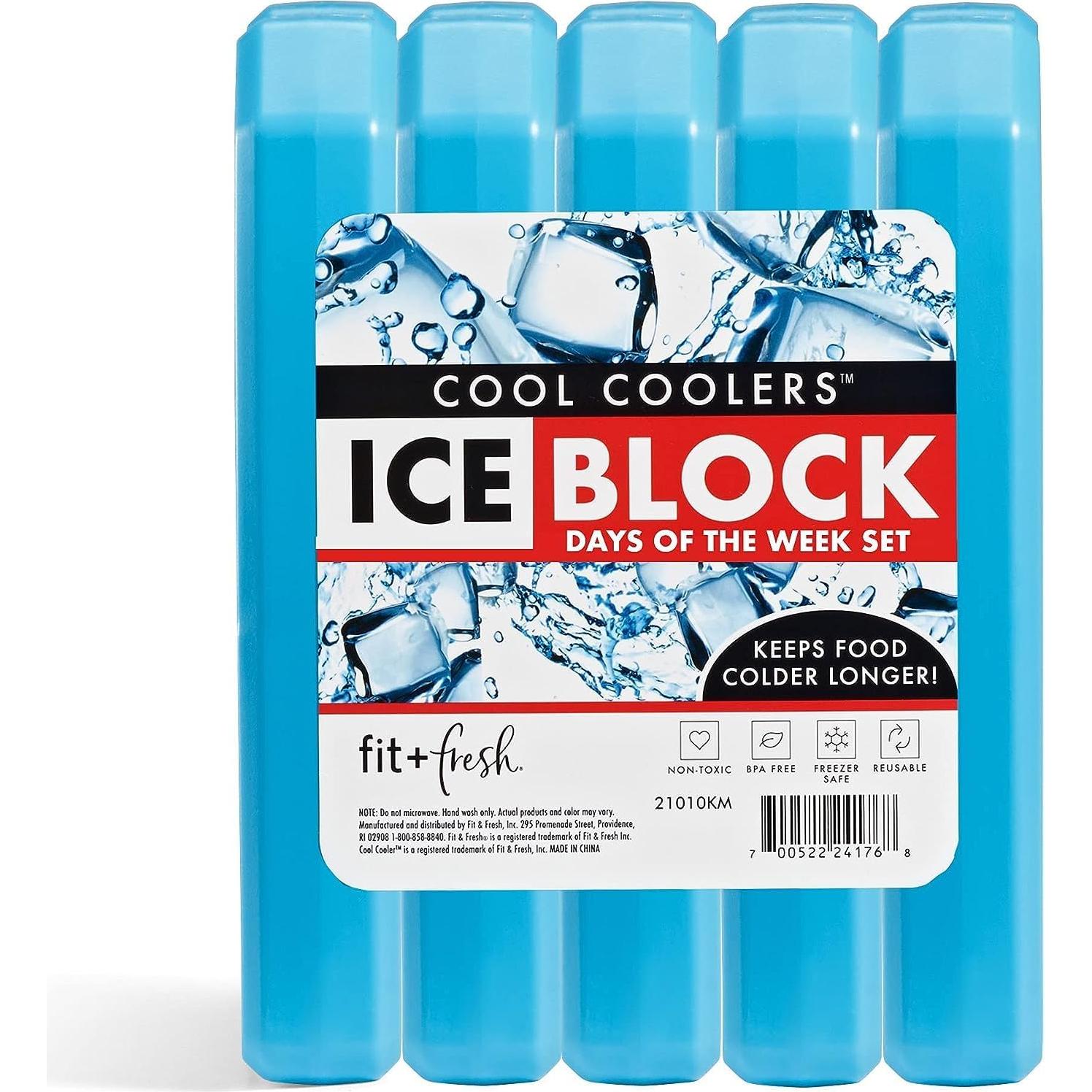 Paquete de Hielo Reutilizable Fit & Fresh Cool Coolers 5 Piezas