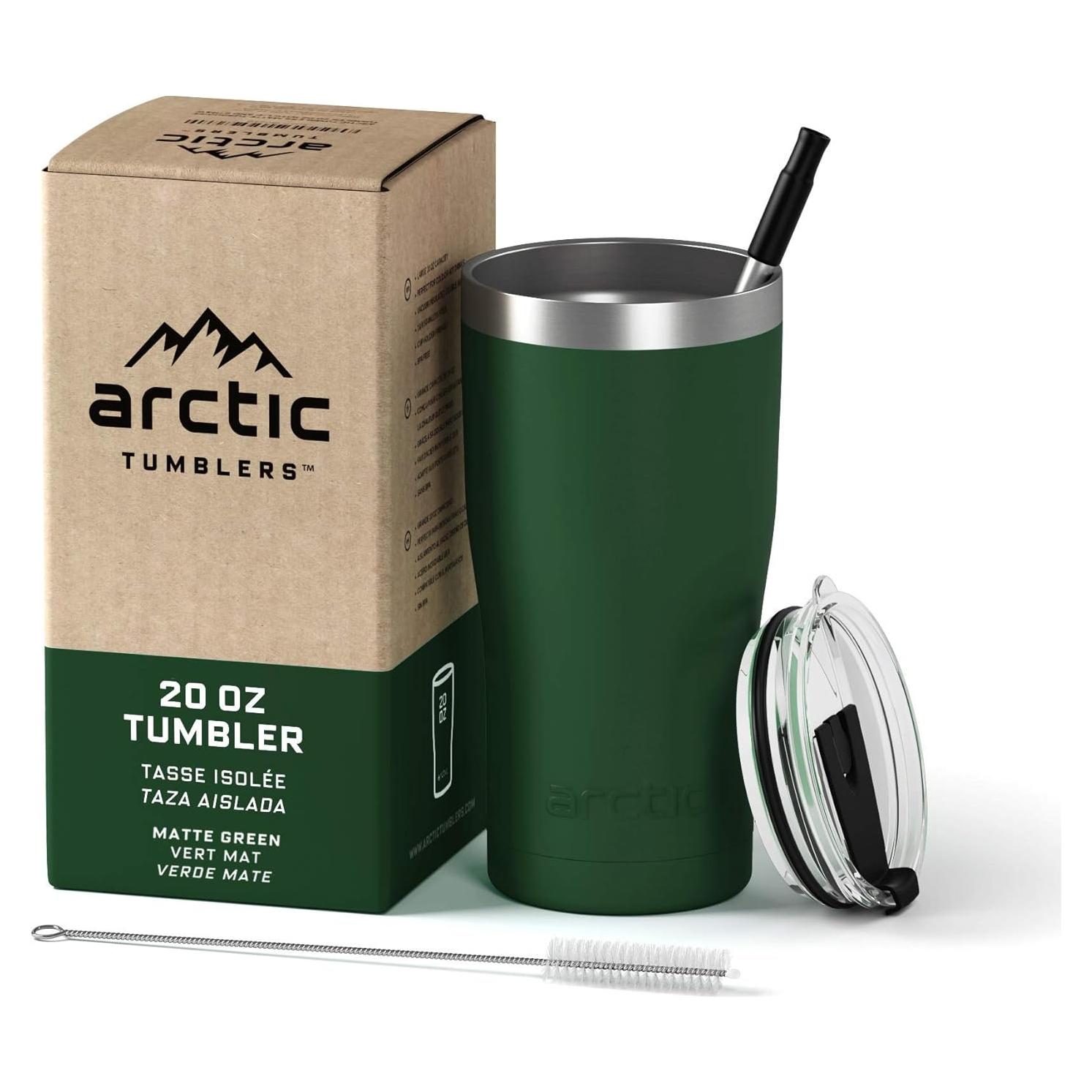 Vaso Térmico Arctic Verde 20 oz - Doble Pared Aislado BPA Free