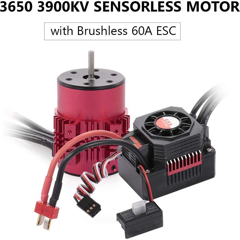 Motor GoolRC Surpass Hobby 3650 3900KV + ESC 60A para RC 1/10