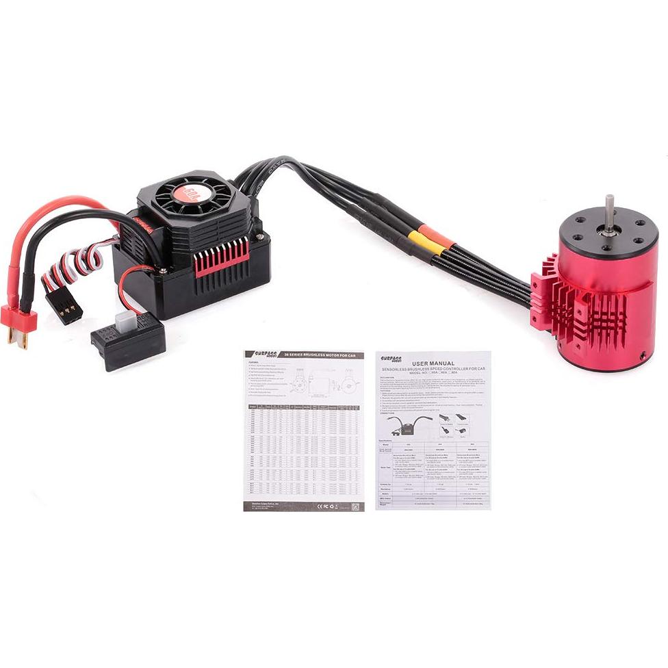 Motor GoolRC Surpass Hobby 3650 3900KV + ESC 60A para RC 1/10