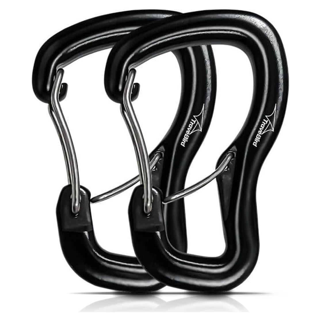 Carabineros de Aluminio Travel Bird 8KN 2 Pcs Negro