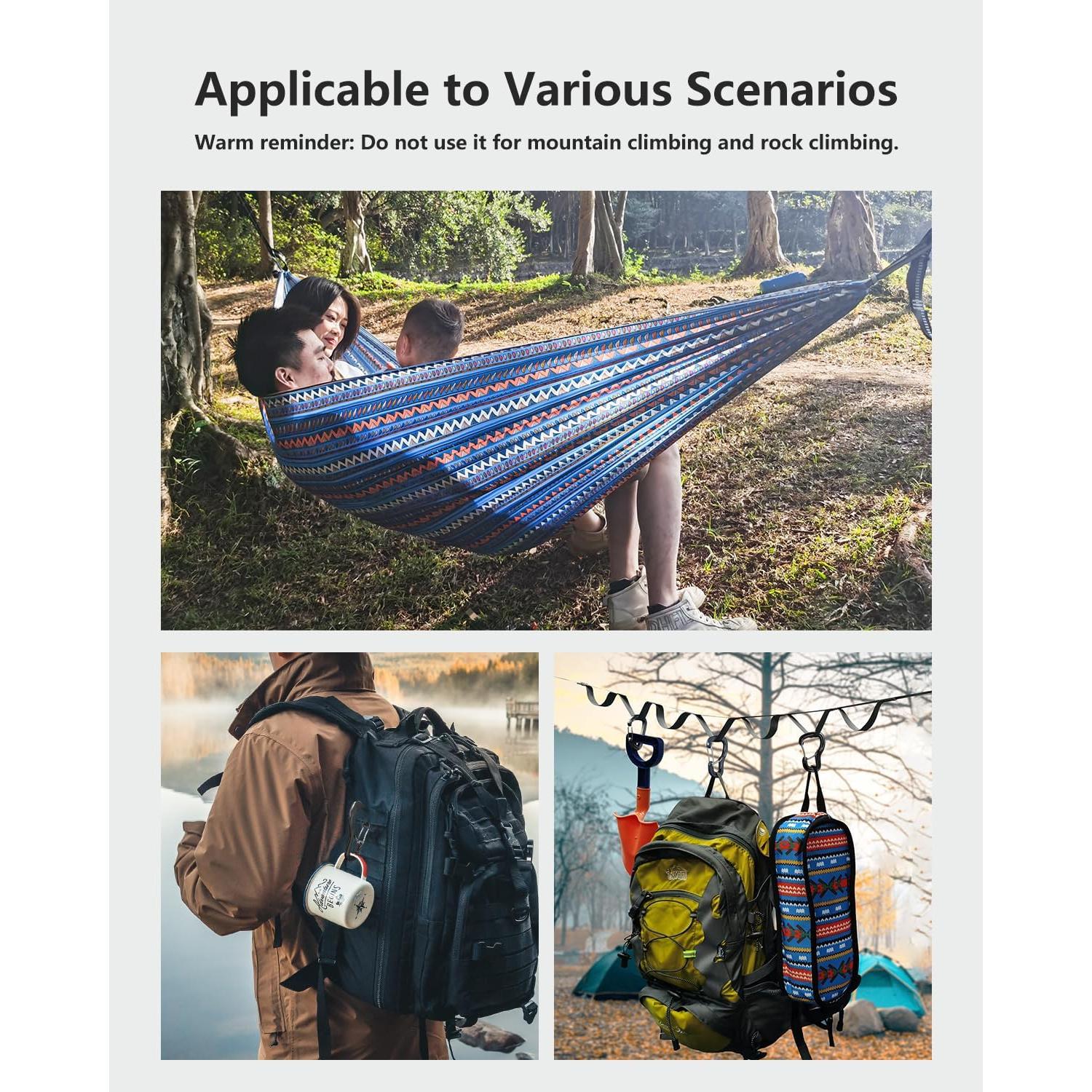 Carabineros de Aluminio Travel Bird 8KN 2 Pcs Negro